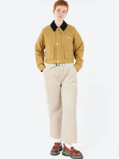 Danton - Nylon Taffeta Short Jacket in Camel