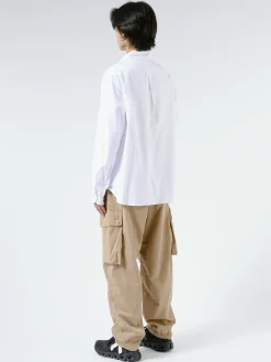 Danton - Round Collar Shirt in White