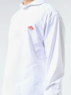 Danton - Round Collar Shirt in White