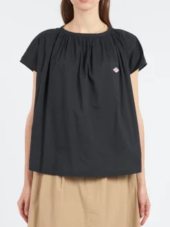 Danton - Sleeveless Smock Shirt in Black