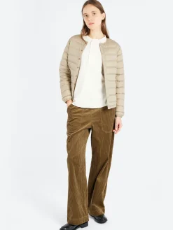 Danton - Women's Inner Down Crewneck Jacket in Sand Beige