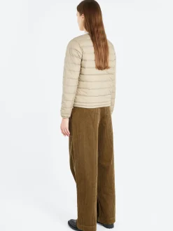 Danton - Women's Inner Down Crewneck Jacket in Sand Beige