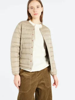 Danton - Women's Inner Down Crewneck Jacket in Sand Beige