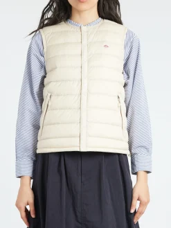 Danton - Women's Inner Down Crewneck Vest in Oyster White