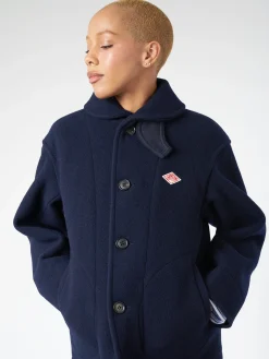 Danton - Women's Round Collar Jacket in Navy