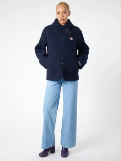 Danton - Women's Round Collar Jacket in Navy