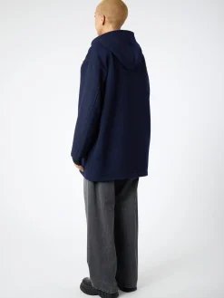 Danton - Women's Wool Light Pile Duffle Coat in Navy