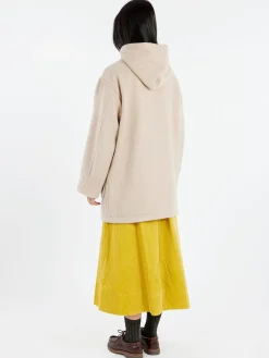 Danton - Women's Wool Light Pile Duffle Coat in Raw Beige