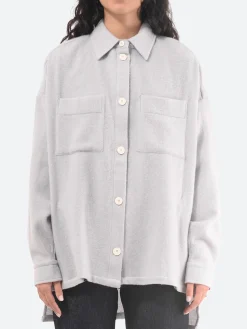Destin - Lema Shirt Jacket in Ice Grey
