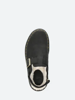 Dr. Martens - Jorge II Faux Fur Lined Slingback Mules in Black