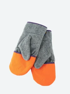 Elmer - Flip Mitten in Charcoal/Orange