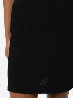 Filippa K - Cotton Rib Knit Skirt in Black