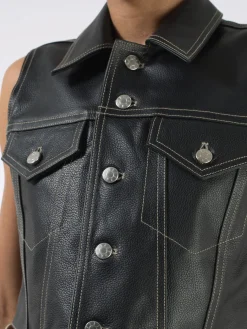 Filippa K - Leather Vest in Black