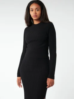 Filippa K - Wool Rib Sweater in Black