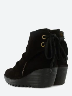 FLY London - Yama in Black Oil Suede