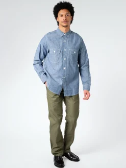 F.O.B. FACTORY - Chambray Work Shirt in Blue