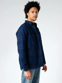 F.O.B. FACTORY - Heavy Nel Work Shirt in Navy