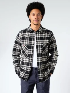 F.O.B. FACTORY - Heavy Nel Work Shirt in Black