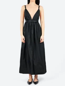 GANNI - Duchesse Strap Dress in Black