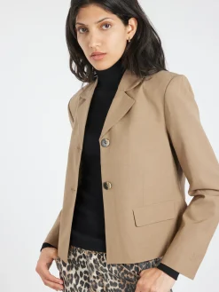 GANNI - Fitted Blazer in Tigers Eye