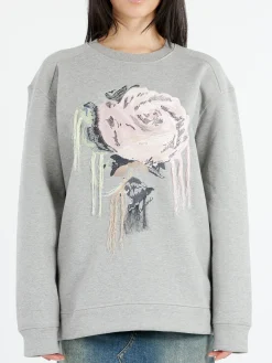 GANNI - Fleece Sweatshirt in Paloma Melange