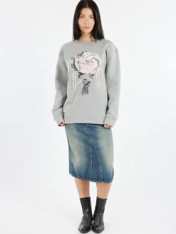 GANNI - Fleece Sweatshirt in Paloma Melange