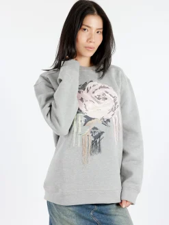 GANNI - Fleece Sweatshirt in Paloma Melange