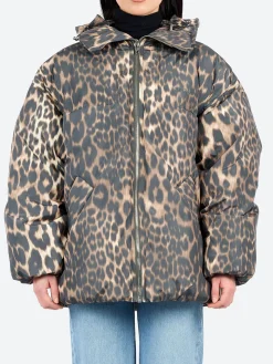 GANNI - Leo Puffer Jacket in Almond Milk