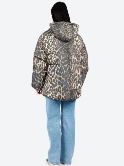 GANNI - Leo Puffer Jacket in Almond Milk