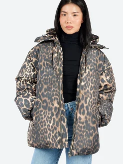 GANNI - Leo Puffer Jacket in Almond Milk