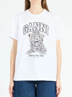 GANNI - Leopard Relaxed T-Shirt