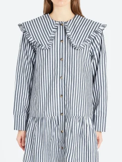 GANNI - Mini Shirt Dress in Black