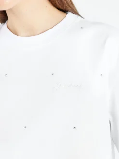 GANNI - Rhinestone T-Shirt in Bright White