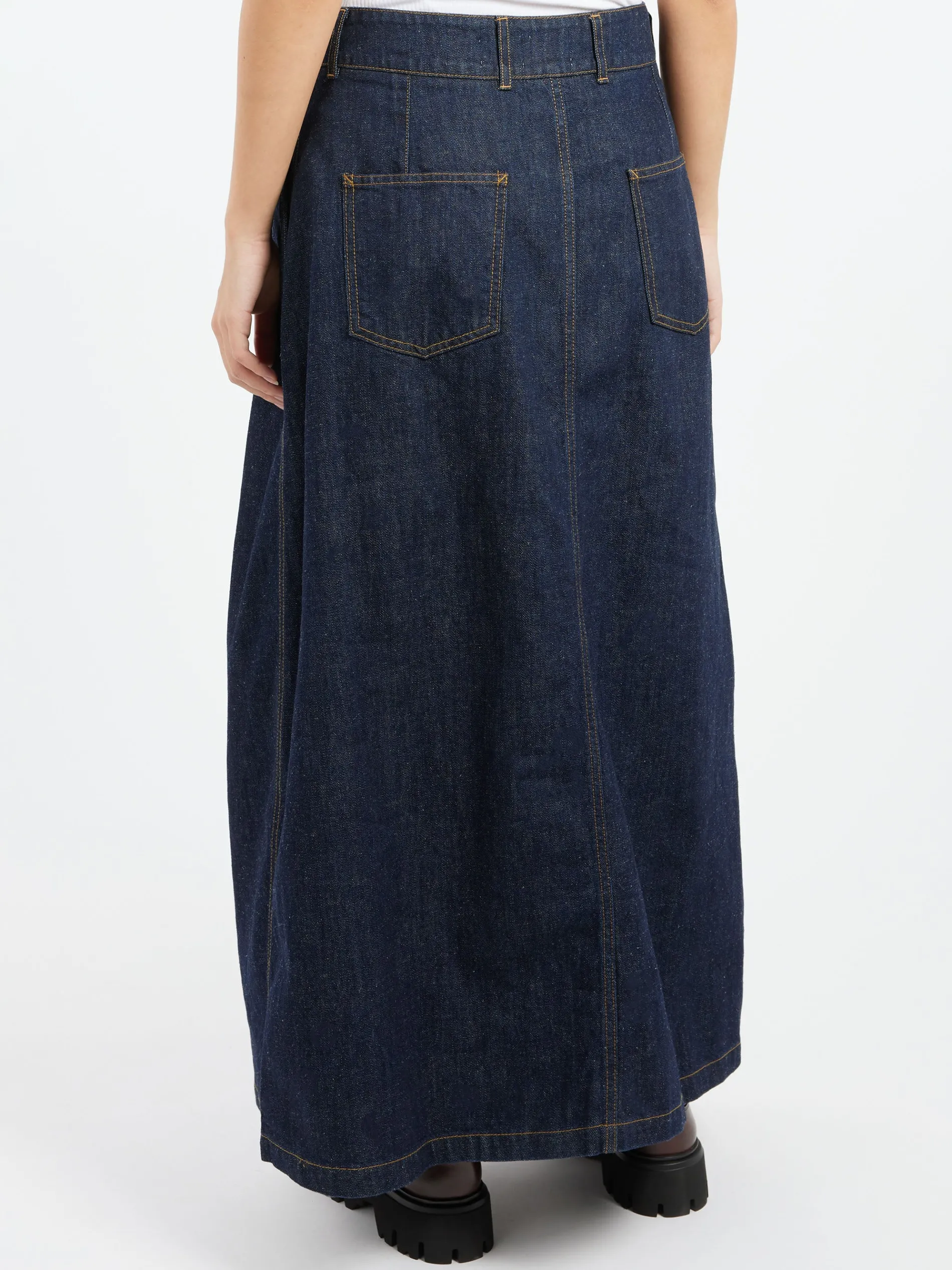 Girls of Dust - Bulb Skirt in Indigo