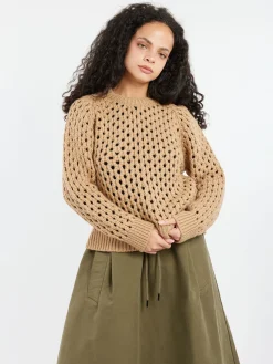 Girls of Dust - Fisherman Sweater in Almond