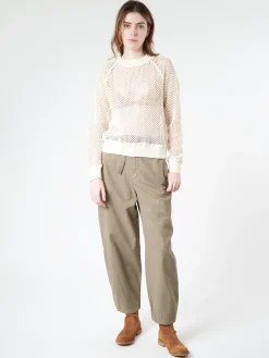 Girls of Dust - Kingston Mesh Sweater in Off White