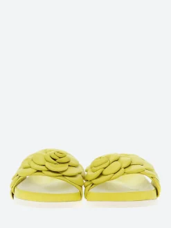 gravitypope - Anata Slide Sandals in Lime Nappa