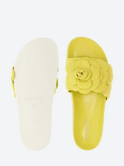 gravitypope - Anata Slide Sandals in Lime Nappa