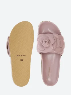 gravitypope - Anata Slide Sandals in Rosa Nappa