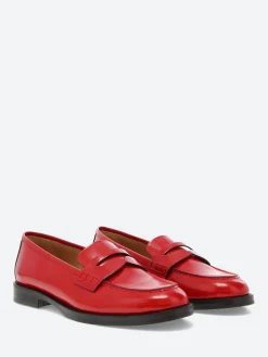 gravitypope - Briana Penny Loafers in Rosso Incaslucido