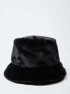 gravitypope - Eco Faux Fur Bucket Hat in Black
