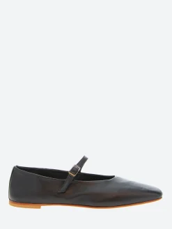 gravitypope - Jaycee Mary Jane Flat in Nero Nappa