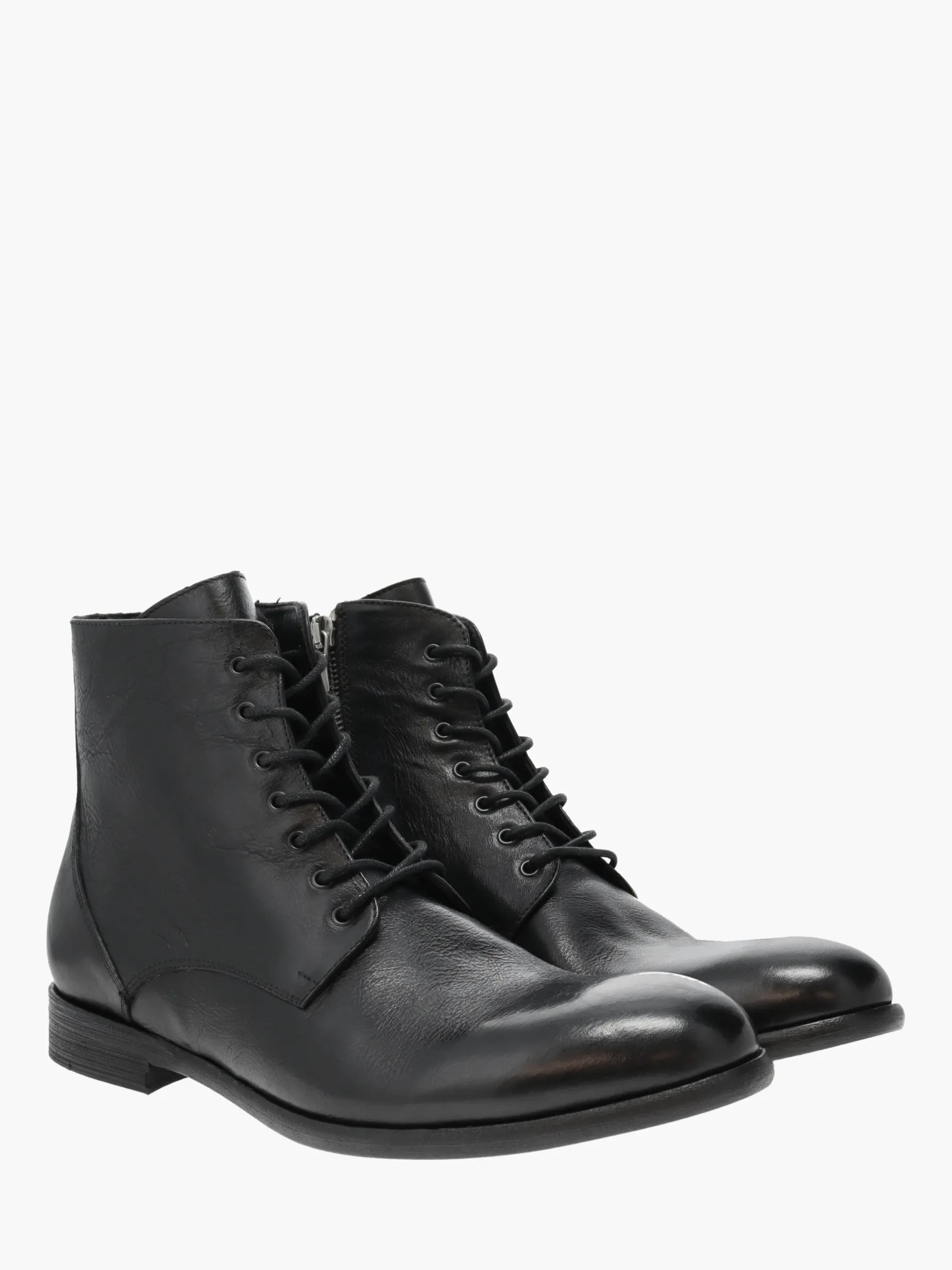 gravitypope - Morris Lace-Up Boots in Nero Vacchetta