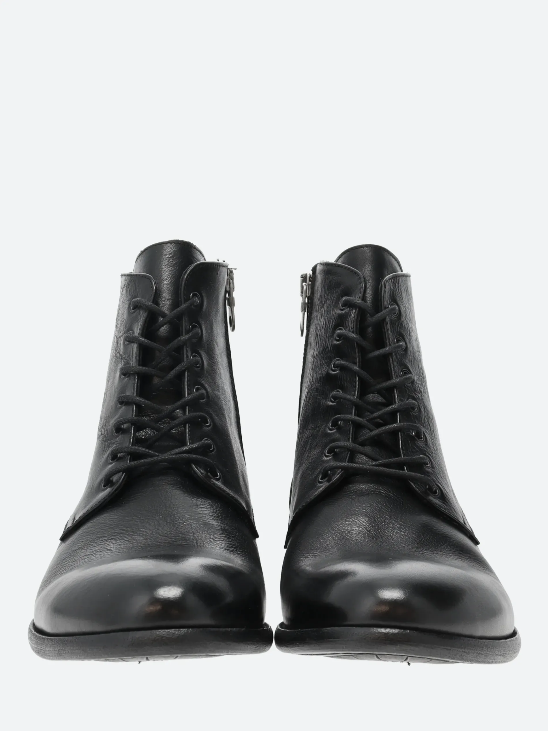 gravitypope - Morris Lace-Up Boots in Nero Vacchetta