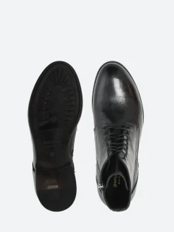 gravitypope - Morris Lace-Up Boots in Nero Vacchetta