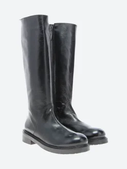 gravitypope - Ronan Knee High Boots in Nero Davis