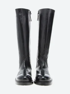 gravitypope - Ronan Knee High Boots in Nero Davis