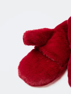 gravitypope - Teddy Muffola Mittens in Rosso