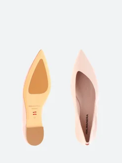 Halmanera - Luna 31 Pointed Toe Flat in Petrol Glaze