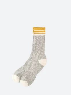 Ivy Ellis - The Sinclair Cotton Crew Slub Mens in Grey and Yellow